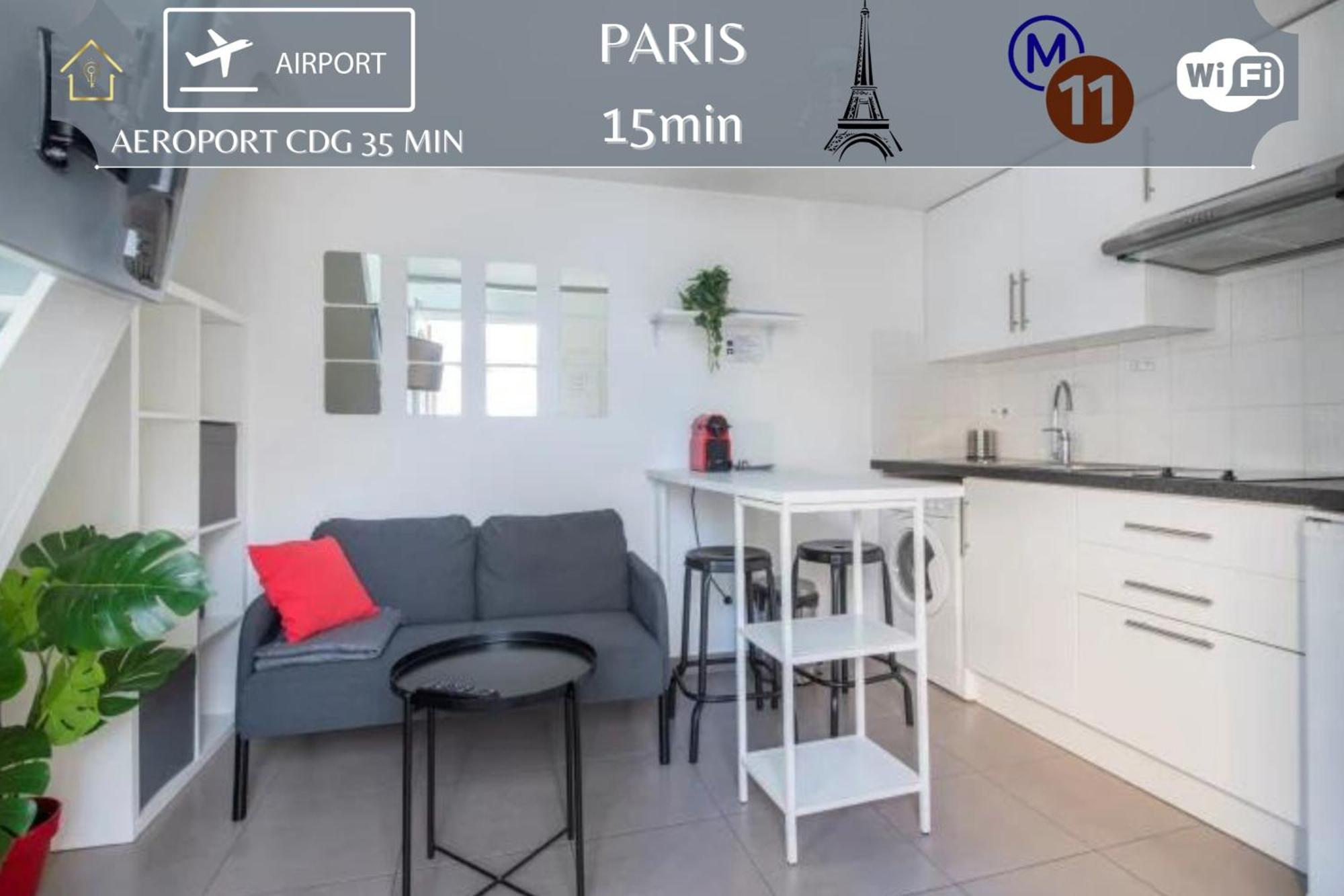 Benfleet 4 Cosy Studio Proche Paris Appartement Romainville Buitenkant foto